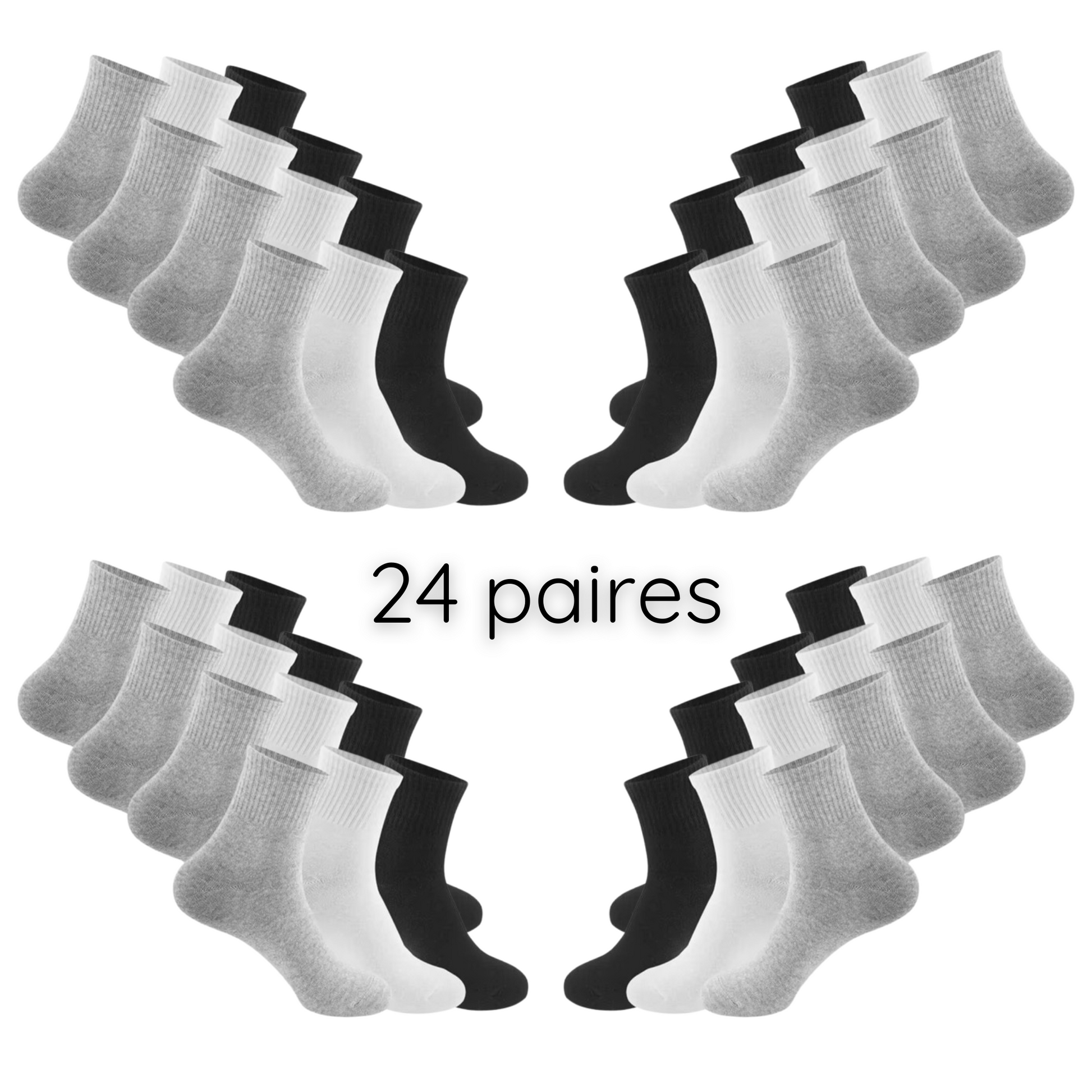 Pack chaussettes 24 paires